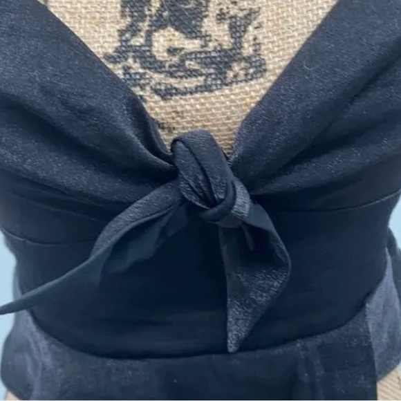 ZARA Stunning & Shimmering Crop Front Tie-Up Top, with smocking & Ruffled Hem❣️ - Picture 6 of 14